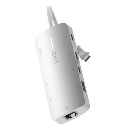 Hub USB Linq Byelements LQ49081PS Blanc Gris