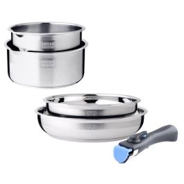 Batterie de cuisine - induction - ARTHUR MARTIN - AM2189 - acier inoxydable 18/10 - 5 pieces - poignée amovible Precio: 72.5000004. SKU: B1G7NSJS5Y