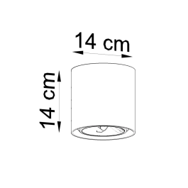 SOL Lampe de plafond "Cullo" SOL-SL.0645 en béton