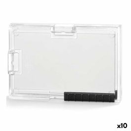 Étui pour Carte d'Identité Durable PUSHBOX DUO Transparent Plastique 5,4 x 8,7 cm (10 Unités)