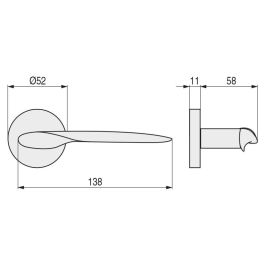 SYSTEM Roseta Zamak Mimas D52 Cromo
