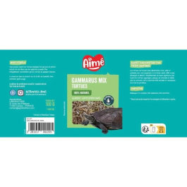 Aime Aliment principal crevettes gammarus pour tortue 1l