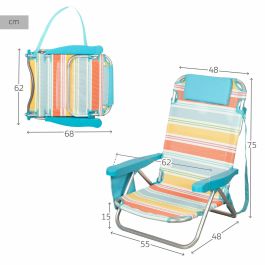 Chaise de Plage Aktive 48 x 75 x 48 cm (2 Unités)