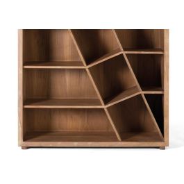 GINER Y COLOMER - Bibliothèque en bois d'acacia massif, couleur naturelle - Dimensions : 180x120x40 cm - Poids : 104 kg - Livrée assemblée et prête à l'emploi