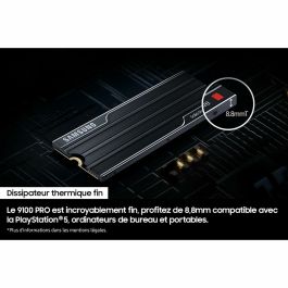 SAMSUNG SSD NVMe M.2 4TB PCIe 5.0 Heatsink 14800 Mo/s Lecture 13400 Mo/s Écriture Interne PC-Gaming
