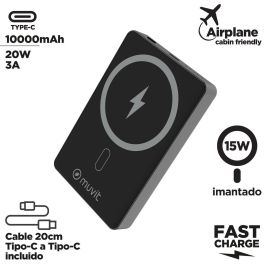 Powerbank Muvit for Change Noir Aluminium 10000 mAh