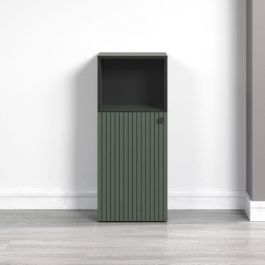 Trendteam PUREBLI233780213 Meuble de rangement de salle de bain Vert sauge/Noir L40 x H95 x P31cm