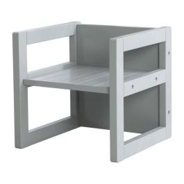 Tabouret évolutif enfant - ROBA - 3 hauteurs - Style campagne - Gris