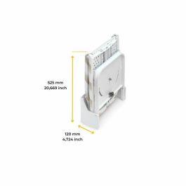 Emuca Table à repasser murale pliante Iron Wall, pivotante 180º, en acier et en bois, Blanc