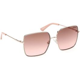 Guess Gafas GU7866 32F Lunettes de Soleil Femme Monture Dorée Verres Dégradés Marron Carrées 140mm