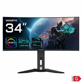 Gigabyte Moniteur OLED Courbé MO34WQC 34" 3440x1440 175Hz 0,03ms 21:9 HDR400 Noir