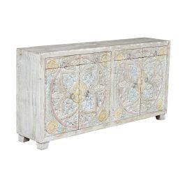 GINER Y COLOMER Buffet en bois de mangue massif avec sculptures sol - 4 portes et 4 tiroirs, finition couleurs pastel, 92 x 180 x 40 cm Precio: 1547.988. SKU: B15KA369RD