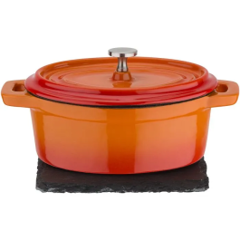 GSW Mini Cocotte en Fonte d'Acier 718356, Compatible Induction et Tous Feux, Intérieur Émaillé Blanc, Couvercle et Support Ardoise, Four jusqu'à 240°C, Orange Precio: 26.8899996. SKU: B16TWGFYY8