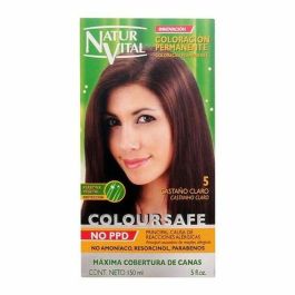 Natur Vital ColourSafe Coloration Capillaire Permanente #5 Brun Clair - Sans Ammoniaque, Enrichie en Kératine, Aloe Vera et Huile de Tournesol, Haute Tolérance, 150ml Precio: 9.5000004. SKU: S0521845