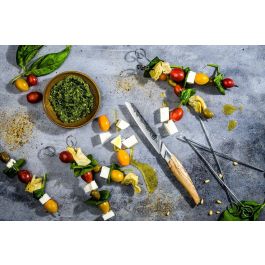 Forged Couteau de cuisine FORJADO Acero VG10, Mango de madera de raíz, 12,5 cm - COS1699275753809