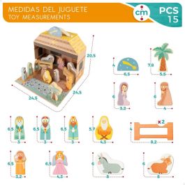 Crèche de Noël Woomax 24,5 x 20,5 x 24,5 cm (15 Pièces) (6 Unités)