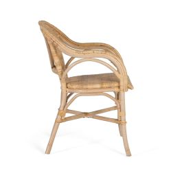 GINER Y COLOMER Fabrica2 - Lot de 2 fauteuils en rotin et bambou naturel, design intemporel - H84 x L55 x P63 cm