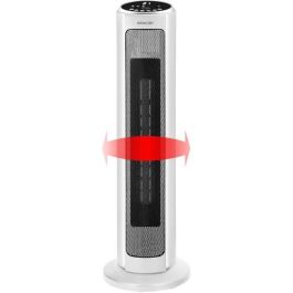 SENCOR SFH 8994WH - Radiateur d'appoint tournant céramique PTC, 2000 W, 3 modes, chauffe jusqu'à 24 m2/60 m3, télécommande, blanc