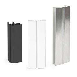 HERRAJES ALK Zesio Angle Flexible Pour Plinthe Argent, Noir Et Blanc Hauteur 100mm Finition Argent