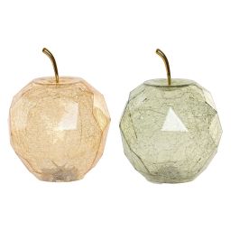 Décoration lumineuse Home ESPRIT Verre Shabby Chic 14 x 14 x 19 cm (2 Unités)