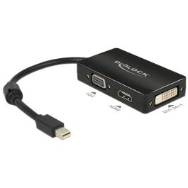 DELOCK Adapterkabel mini DisplayPort Stecker > 1 x VGA + 1 x HDMI + 1 x DVI 24+1 schwarz