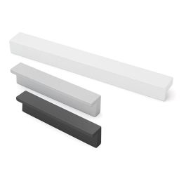 HERRAJES ALK Tirador Zamak Modelo Tizam Gris RAL, Blanco Mate, Negro Mate - Distancia 64 mm