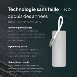Hub USB Linq Byelements LQ49081PS Blanc Gris