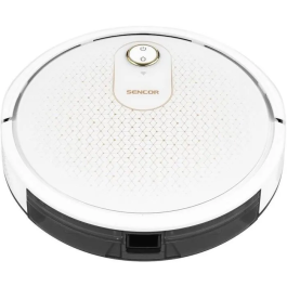 Sencor Aspirateur Robot SRV 4550WH - Aspiration et Lavage, Batterie 2600 mAh 100 min, Commande Appli et Télécommande
