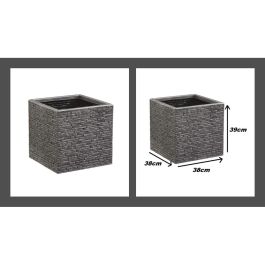 Strata Pot Carré L Ardoise Gris 38 cm x 39 cm STR5021711055733
