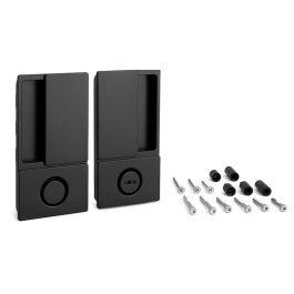 CERRAD/PICAP. MAGNETICOS Poignée de porte WAVE pour porte battante avec serrure de salle de bain, design encastré, condamnation et déverrouillage d'urgence, finition chrome brossé