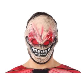 Masque de démon avec sourire macabre et yeux rouges en PVC pour Halloween ou fête d'horreur - Design réaliste Precio: 11.4999996. SKU: B1J78QENK3