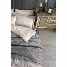 Jeu de literie 1 housse de couette 220x240 cm + 2 taies d'oreiller 60x60 cm - 65% Coton, 35% Polyester - Gris ASI8683342640015