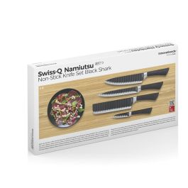 Ensemble de Couteaux Black Shark Swiss·Q Namiutsu InnovaGoods 4 Pièces