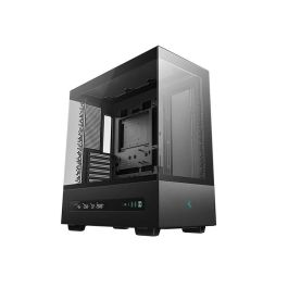 Deepcool CH270 Digital Boîtier PC Gamer Noir, Format Mini-Tower micro-ATX/Mini-ITX, Panneau en Verre Trempé, Ports USB 3.2 Gen1/Gen2 Type-A et Type-C