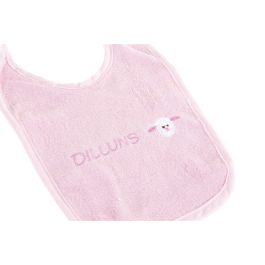 Ensemble de Bavoirs Home ESPRIT Rose Bleu ciel Coton 19 x 29 x 3 cm (4 Unités)