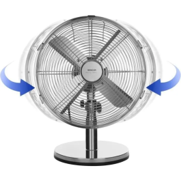 Sencor SFE 3040SL - Ventilateur de bureau 30 cm, 3 vitesses, oscillation 90°, inclinaison réglable, 35 W, argenté