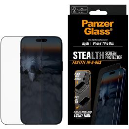 PanzerGlass Stealth Screen Protector w. Black Frame iPhone 17 Pro Max | Ultra-Wide Fit w. Fastfit in-a-box