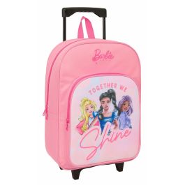 Cartable à roulettes Barbie Rose 32 x 42 x 14 cm