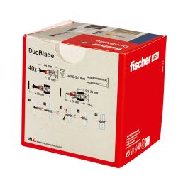 FISCHER Duoblade Taco Pladur pour vis de 4-5 mm (Set de 40)