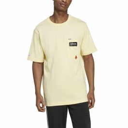T-shirt à manches courtes homme Adidas Remoji Pocket Graphic Jaune Doré