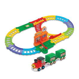 VTech VTECH - Tut Tut Bolides - Circuit Train Tut Tut Express avec Peter Train à Vapeur - Jeu Éducatif Enfant 1 à 5 Ans - Version Française - Multicolore