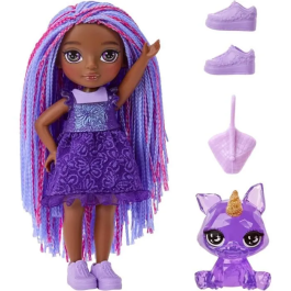 Rainbow High Poupée Littles 15 cm avec Animal de Compagnie Violet Foncé - Dès 4 ans - LIT35051531241