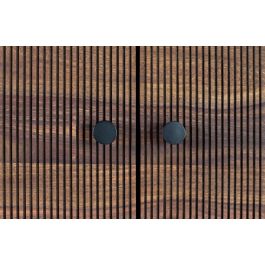 GINER Y COLOMER - Armoire 2 portes en palissandre et bois de manguier avec pieds métal - Brun noir - 150x80x45 cm