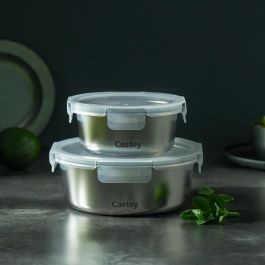 Boîte à lunch Castey C-B650 Argenté Acier inoxydable Compact 650 ml