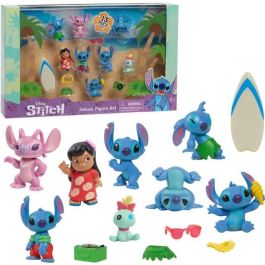 Stitch Figurines et accessoires - LIC0886144462597 - Boîte de luxe avec 13 figurines, Stitch en 5 poses et planche de surf