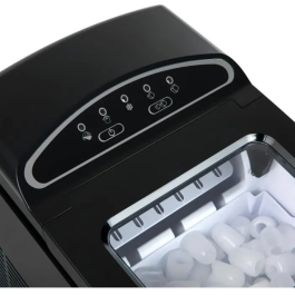 Sencor SIM 3000BK Machine à Glaçons Portable - Production 12 kg/24h, Réglage 9 min, Silencieuse, Réservoir 1,9 L - Idéale Maison, Fêtes