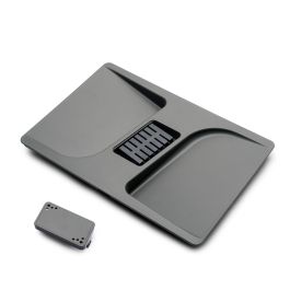 Emuca Poubelles pour tiroir de cuisine Recycle avec couvercle anti-odeurs, Hauteur 266, 3x15litres, 2x7litres, Plastique gris antracite