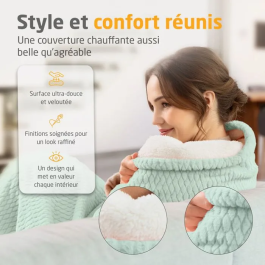 Medisana Manta Térmica HB 417, Reversible, 120W, 9 Niveaux, 180 x 130 cm, Vert