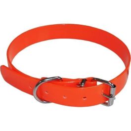 Aime Collier pour Chien Orange Fluo Ultra Résistant PVC Nylon Ajustable 52-57cm Largeur 25mm