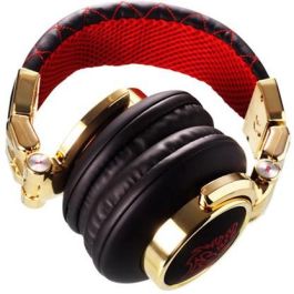 Thermaltake TteSPORTS DRACCO Signature - Casque gaming supra-aural avec micro filaire (Noir/Rouge/Doré, câble 3.5mm amovible 1.5m)